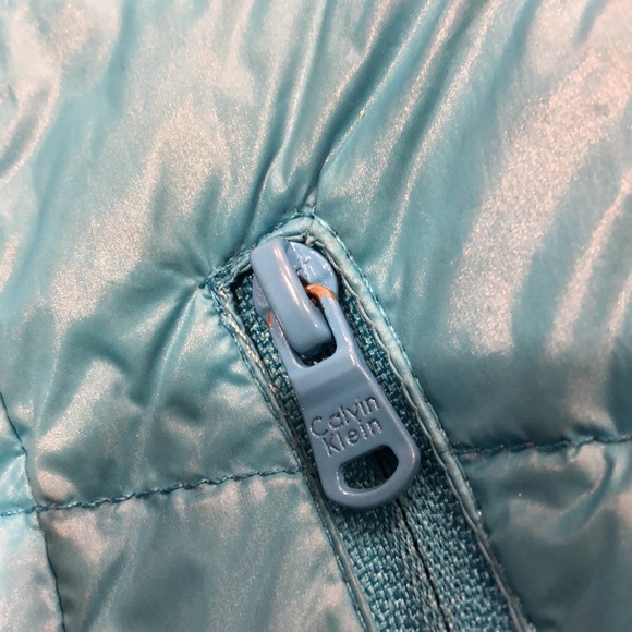 Calvin Klein Performance Small Part Puffer Blue and Black Jacket - Picture 6 of 17